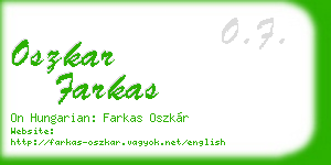 oszkar farkas business card